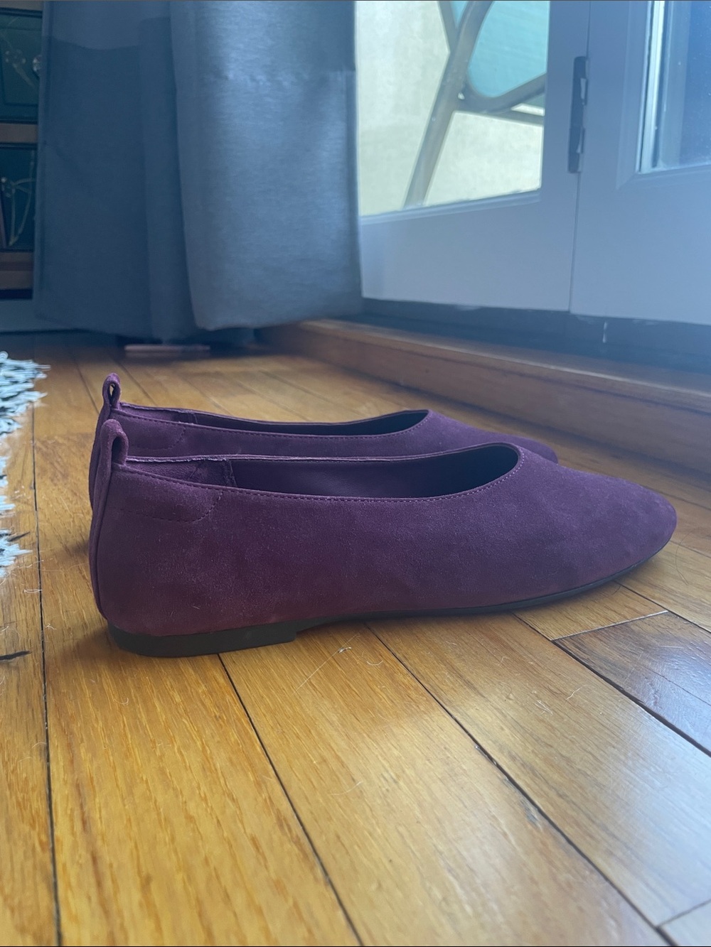 Everlane Women's Plum Suede Ballet Flats